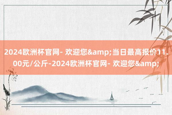 2024欧洲杯官网- 欢迎您&当日最高报价11.00元/公斤-2024欧洲杯官网- 欢迎您&