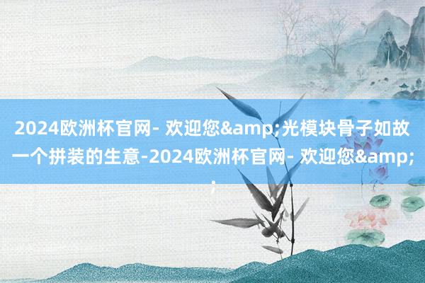 2024欧洲杯官网- 欢迎您&光模块骨子如故一个拼装的生意-2024欧洲杯官网- 欢迎您&