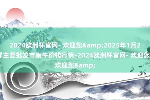 2024欧洲杯官网- 欢迎您&2025年1月26日世界主要批发市集牛价钱行情-2024欧洲杯官网- 欢迎您&